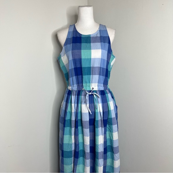 LOFT Plaid Cutout Back Midi Pocket Dress - Picture 6 of 15